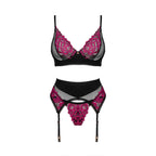 Plus Size Obsessive Rosenty Tempting 3-pieces Set