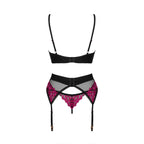 Plus Size Obsessive Rosenty Tempting 3-pieces Set