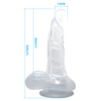Baile Porn star jelly clear Cock and Balls penis Dildo 17 cm - image 2