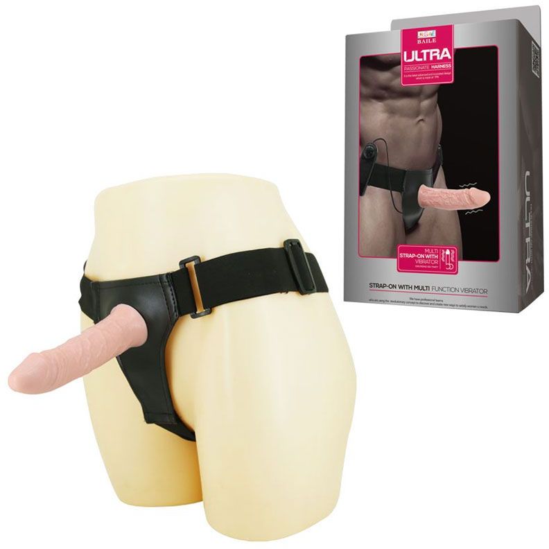 BAILE Male R-controlled vibrating hollow strap-on 16 cm Κύρια εικόνα προϊόντος