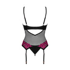 Plus Size Obsessive black corset and thong