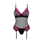 Plus Size Obsessive black corset and thong