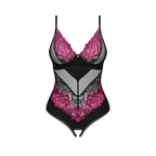 Plus Size Obsessive Rosenty crotchless teddy