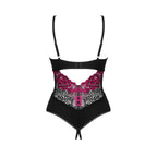 Plus Size Obsessive Rosenty crotchless teddy