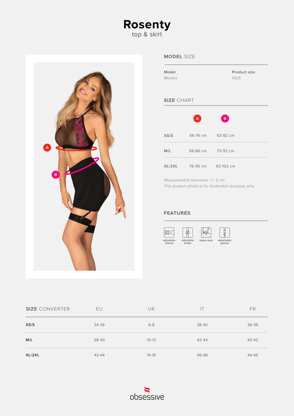 Obsessive Rosenty Top and Skirt - image 5