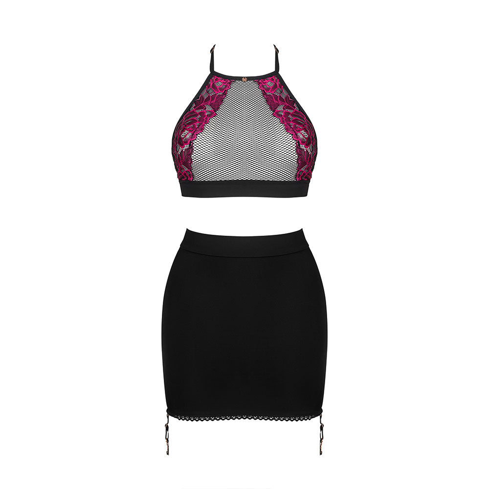 Plus Size Obsessive Rosenty Top and Skirt