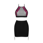 Plus Size Obsessive Rosenty Top and Skirt