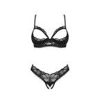 Obsessive Serafia Cupless Bra and Crotchless Thong - image 4