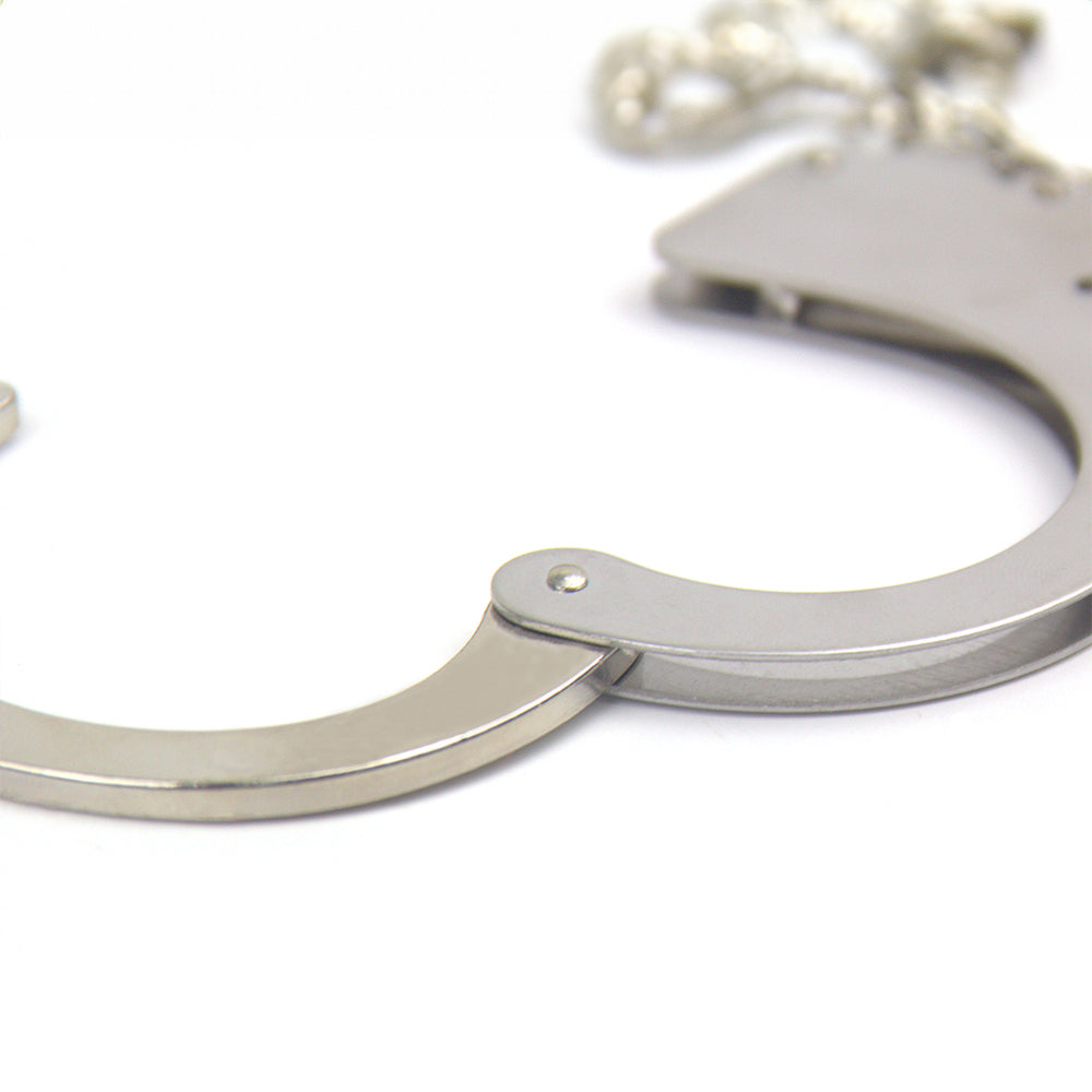 Naughty Toys Strong Stainless Steel wrist cuffs Lock Furry BLACK - image 8