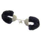 Naughty Toys Strong Stainless Steel wrist cuffs Lock Furry BLACK
