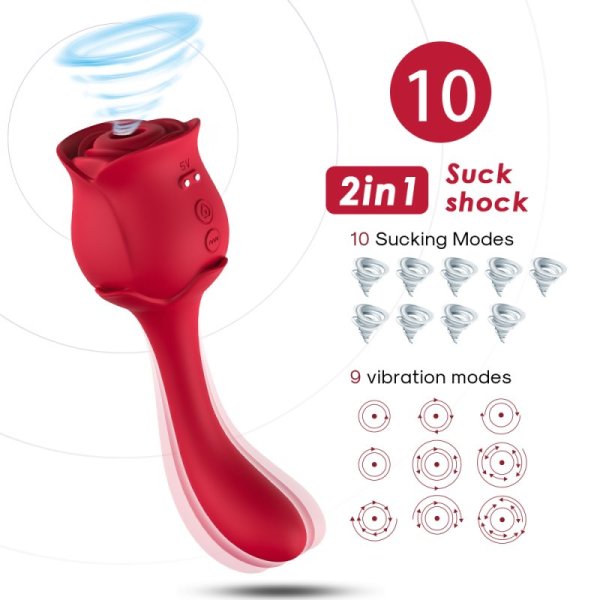 TOYBOX DUAL ROSA G-Spot and Clit Sucker Vibrator - image 8