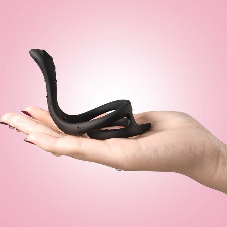 TOYBOY STAY HARD dual silicone rings with tail - image 6