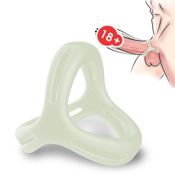 TOYBOY STAY HARD Triangle splitter ring WHITE