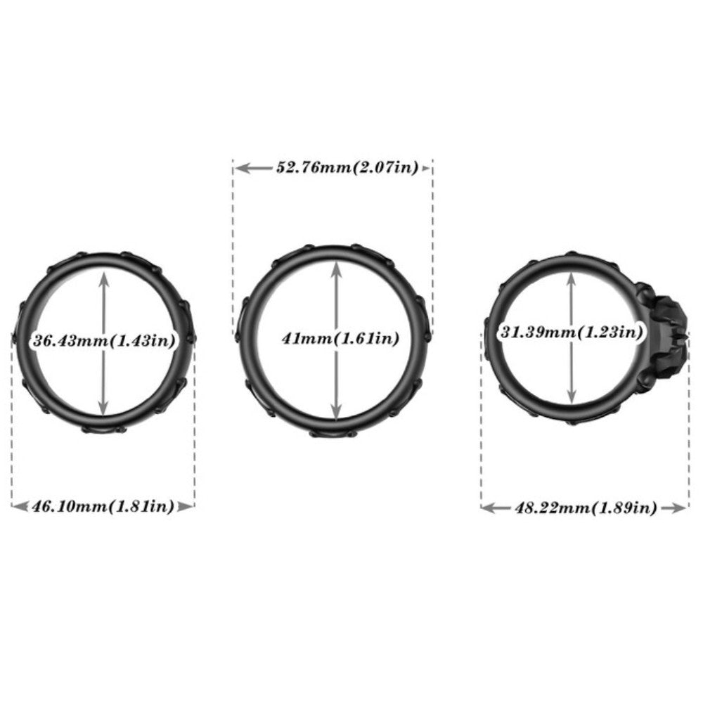 TOYBOY STAY HARD BLACK PIRATE Trio silicone rings - image 3