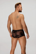 Noir handmade Flock embroidery short - image 3