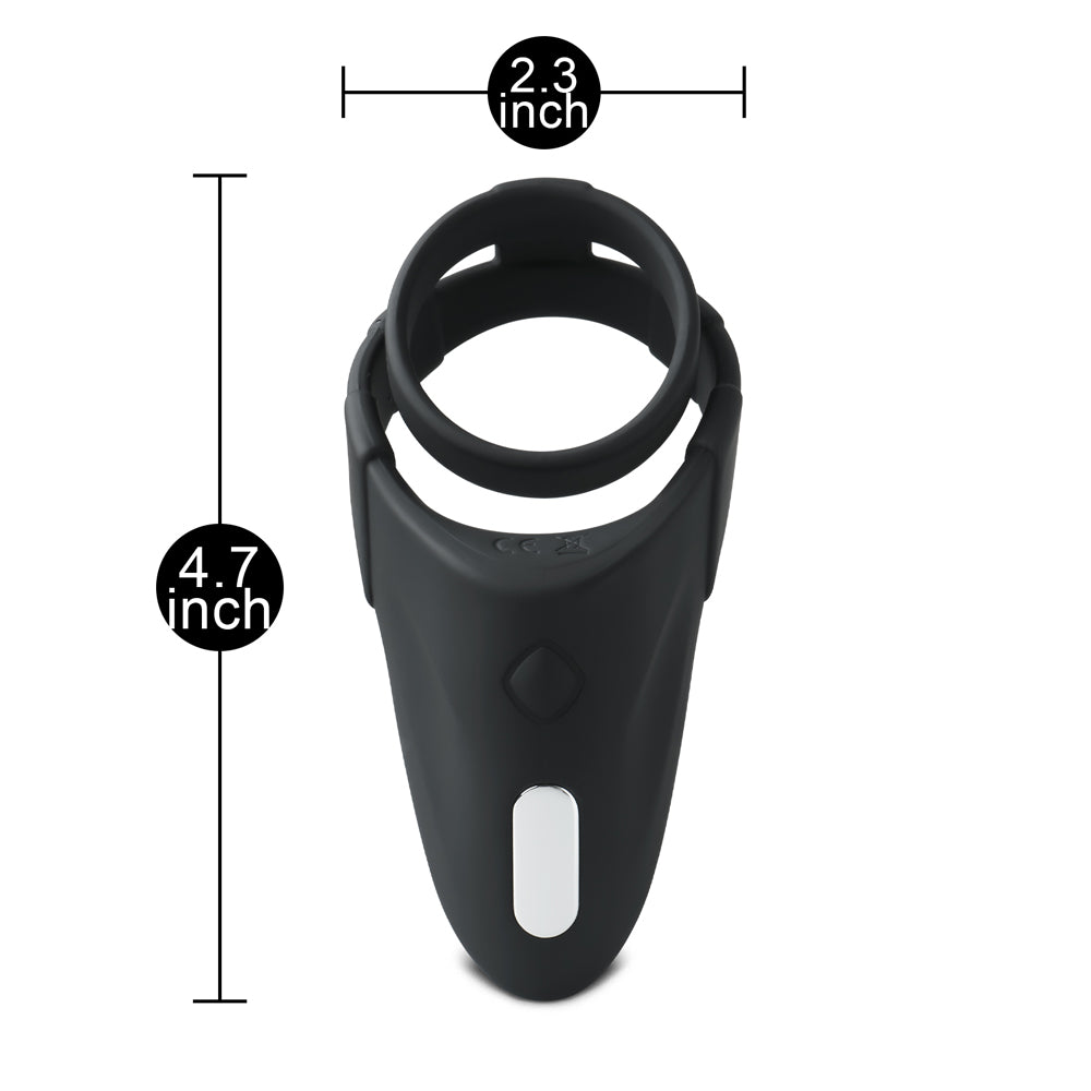 Cock and Ball Ring with Rechargeable perineum vibrator - image 6