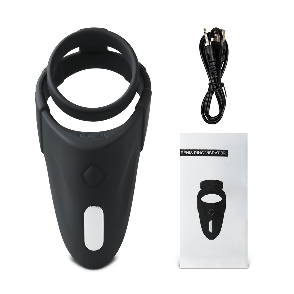 Cock and Ball Ring with Rechargeable perineum vibrator - image 7