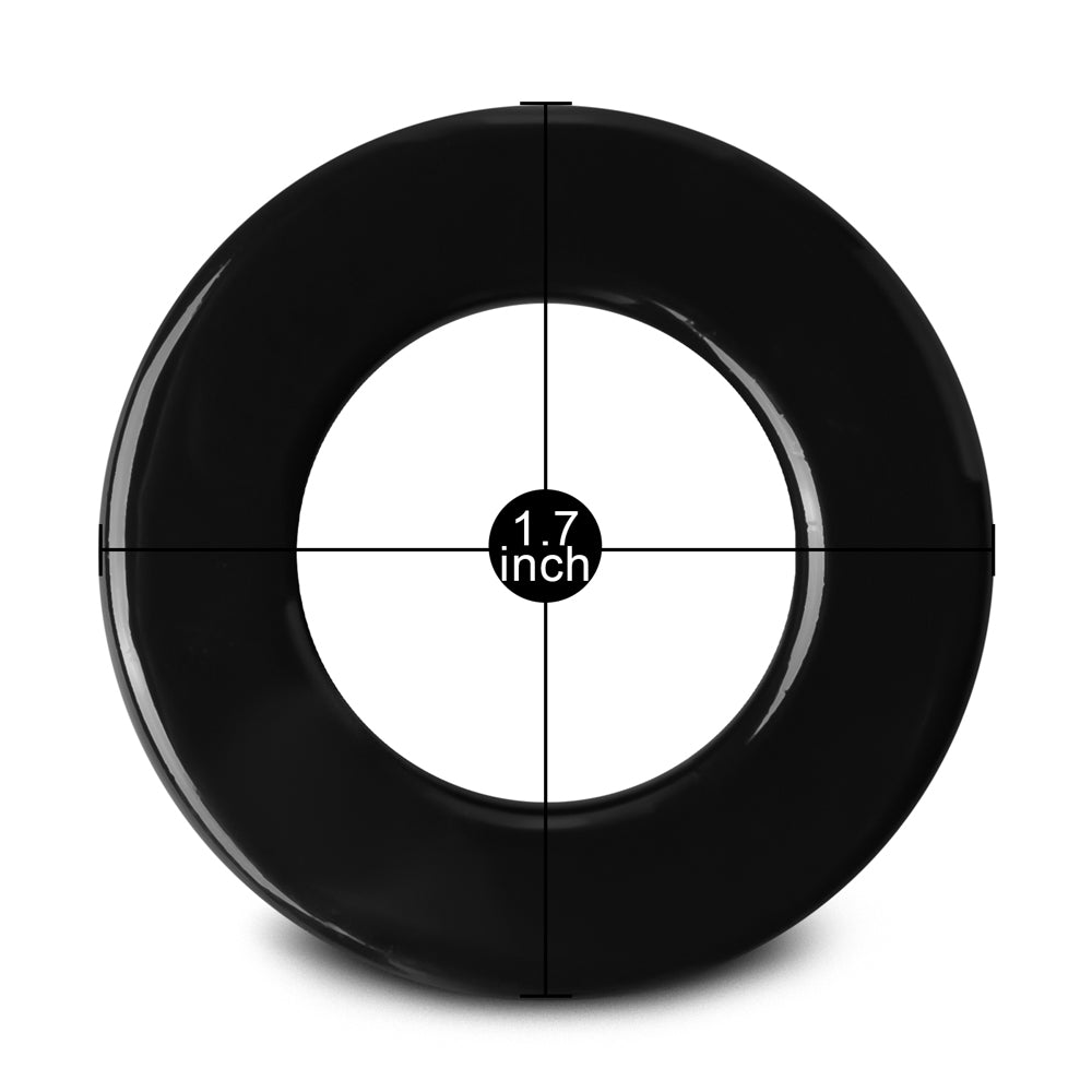 Smooth Stretchy Cock Ring 4.3 cm BLACK - image 3