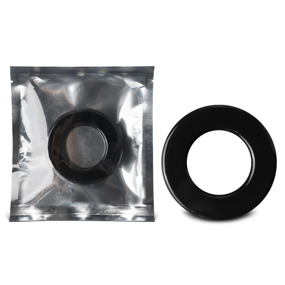 Smooth Stretchy Cock Ring 4.3 cm BLACK - image 4