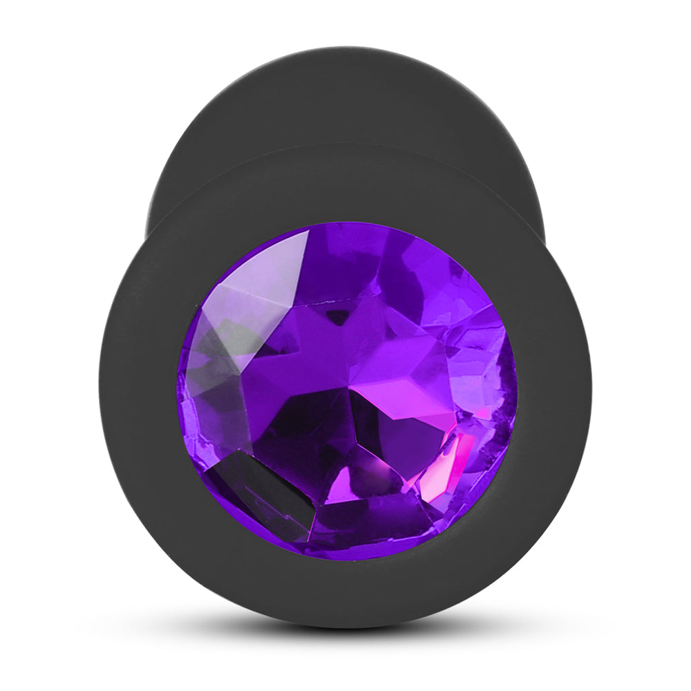 Silicone Butt Plug Set with purple jewel Secondary image