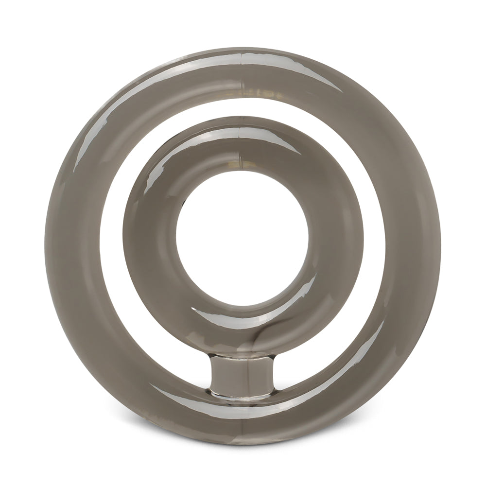 Dual Cock and Balls Ring CLEAR