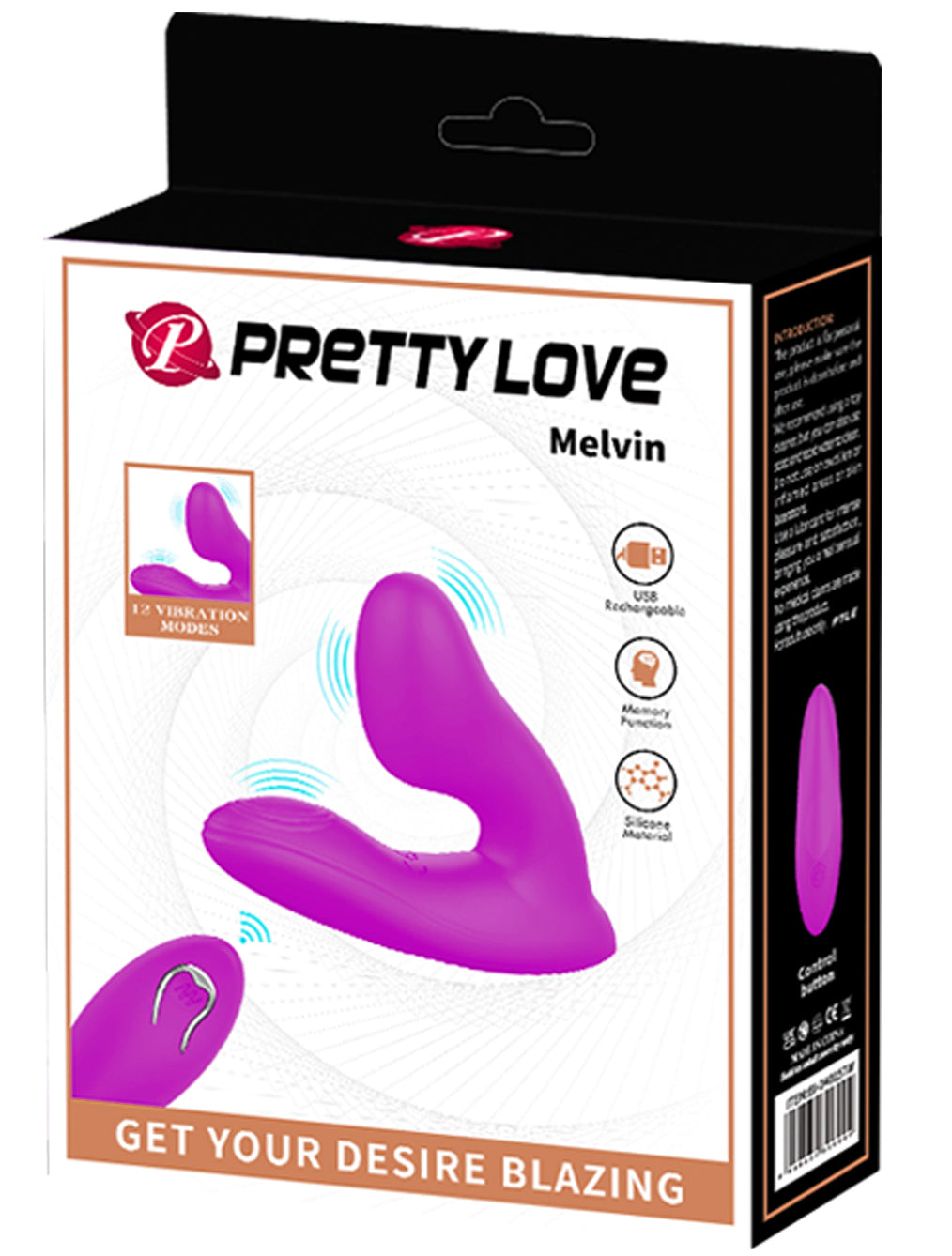 PRETTY LOVE MELVIN clitoral and G-spoter remote controlled vibrator - image 8