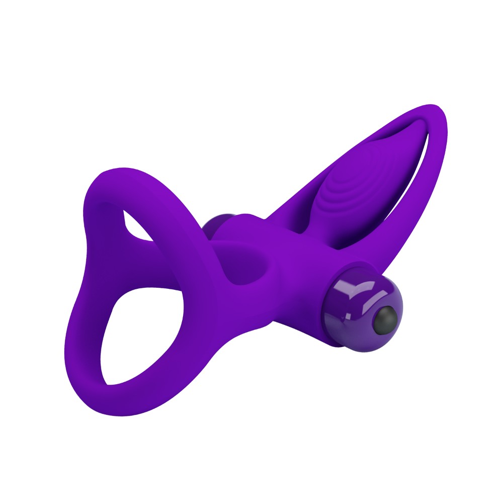 PRETTY LOVE VIBRATION shaft and testicles Ring Purple - image 3