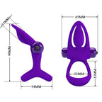 PRETTY LOVE VIBRATION shaft and testicles Ring Purple - image 4
