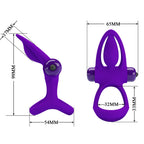 PRETTY LOVE VIBRATION shaft and testicles Ring Purple