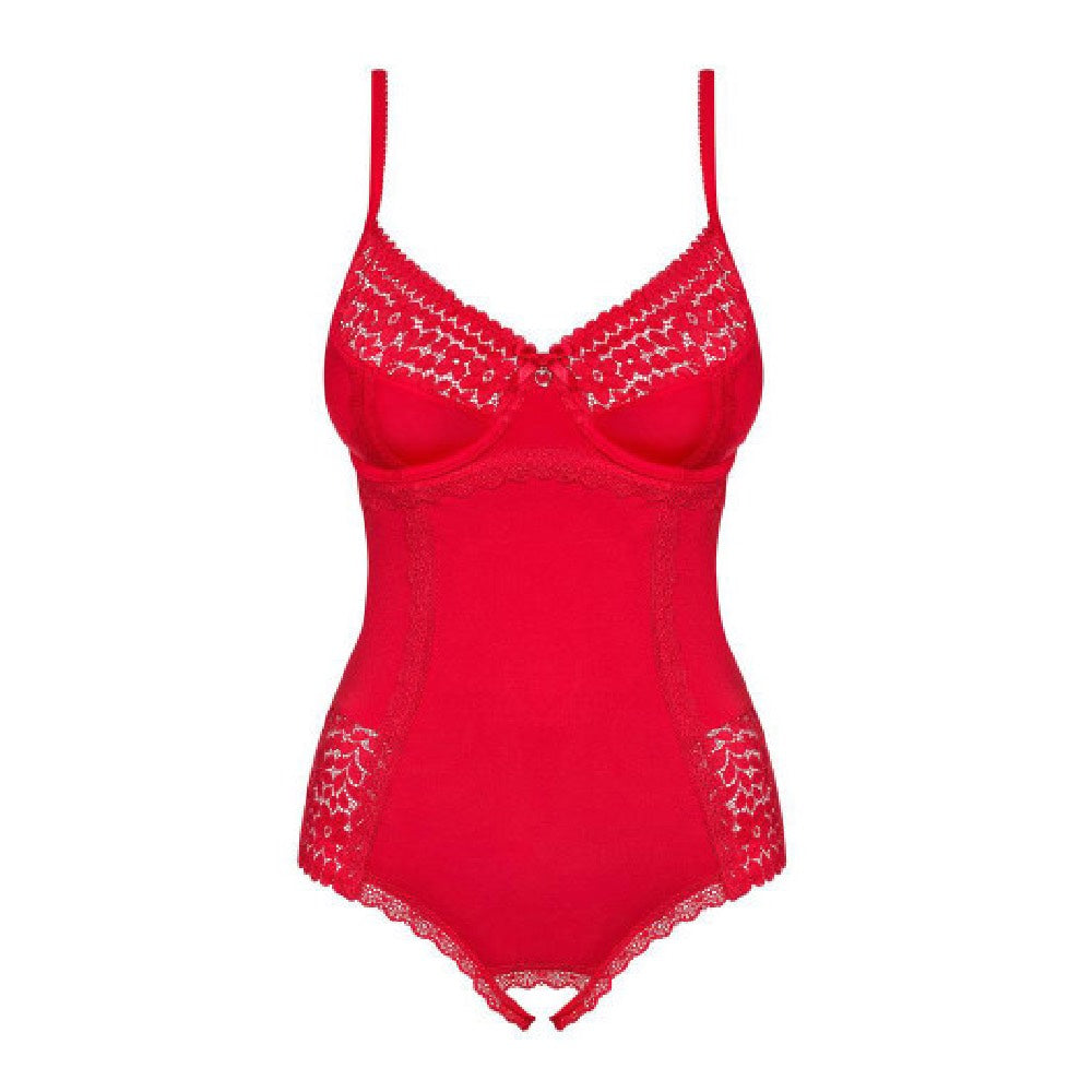 Plus Size Obsessive Jolierose Crotchless Teddy Main image