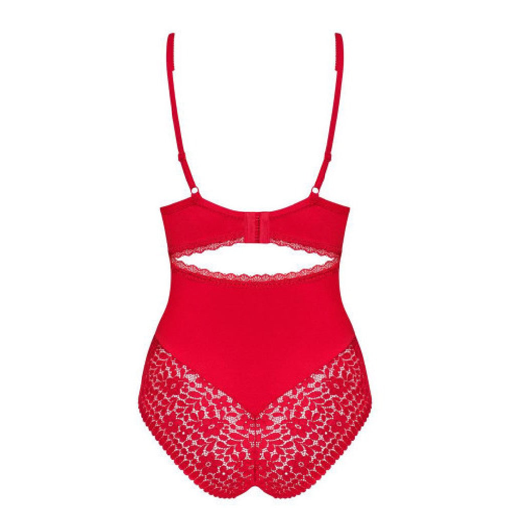 Plus Size Obsessive Jolierose Crotchless Teddy