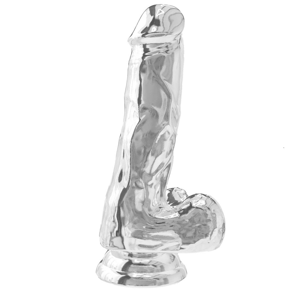 Dildo with Balls 16x3.8 cm TRANSPARENT Main image