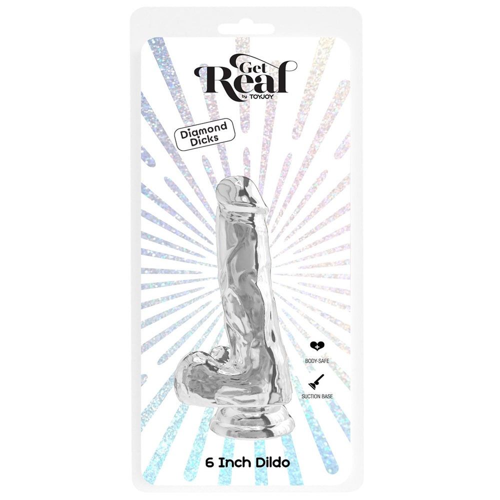 Dildo with Balls 16x3.8 cm TRANSPARENT Secondary image