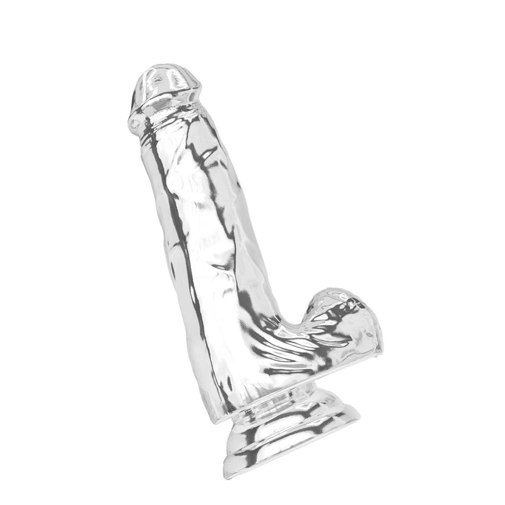 Dildo with Balls 16x3.8 cm TRANSPARENT