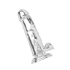 Dildo with Balls 18x4.5 cm TRANSPARENT