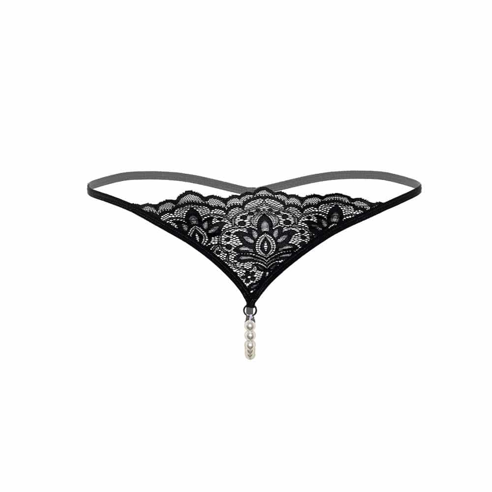 Daring Pearl beaded g-string BLACK Main image