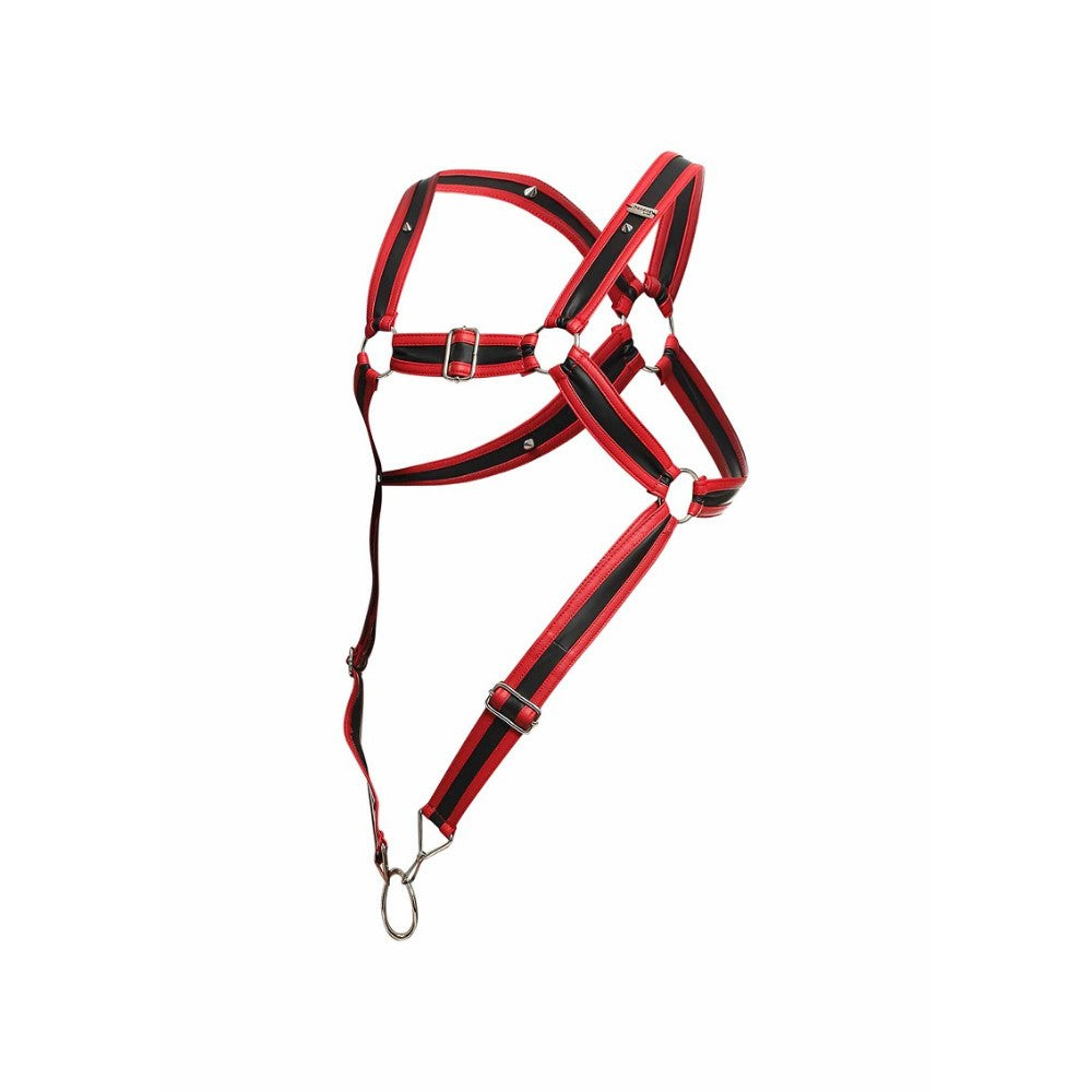 DNGEON Cross Cockring Harness O/S RED