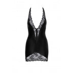 Noir handmade Powerwetlook mini-dress with low back - image 5