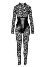 Noir handmade Enigma lace catsuit with underbust bodice - image 5