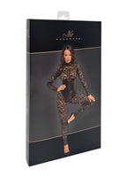 Noir handmade Enigma lace catsuit with underbust bodice - image 7