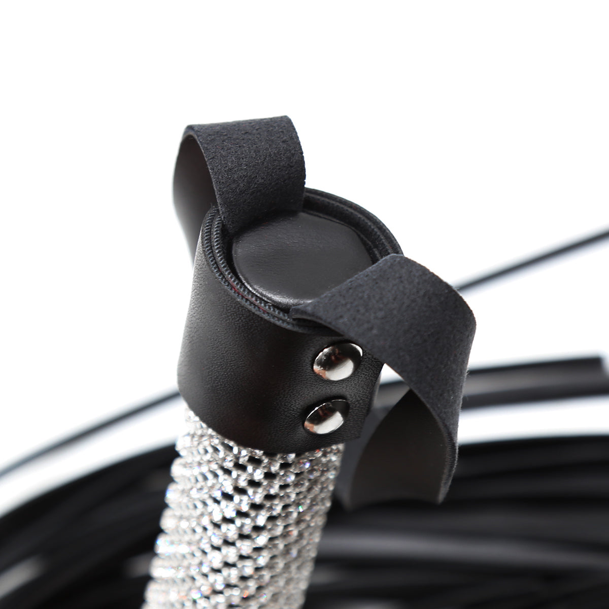 Tails Flogger whip with Rhinestoned handle 50 cm - image 8