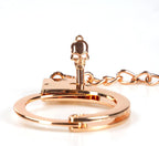 NAUGHTY TOYS Gold pladed heavy handcuffs with pink fur - image 3