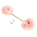 NAUGHTY TOYS Gold pladed heavy handcuffs with pink fur - image 4