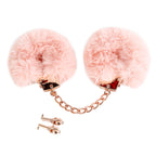 NAUGHTY TOYS Gold pladed heavy handcuffs with pink fur - image 5