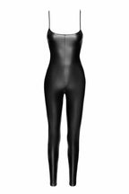 Noir handmade Crocodile printed wetlook catsuit with lace up back - image 4
