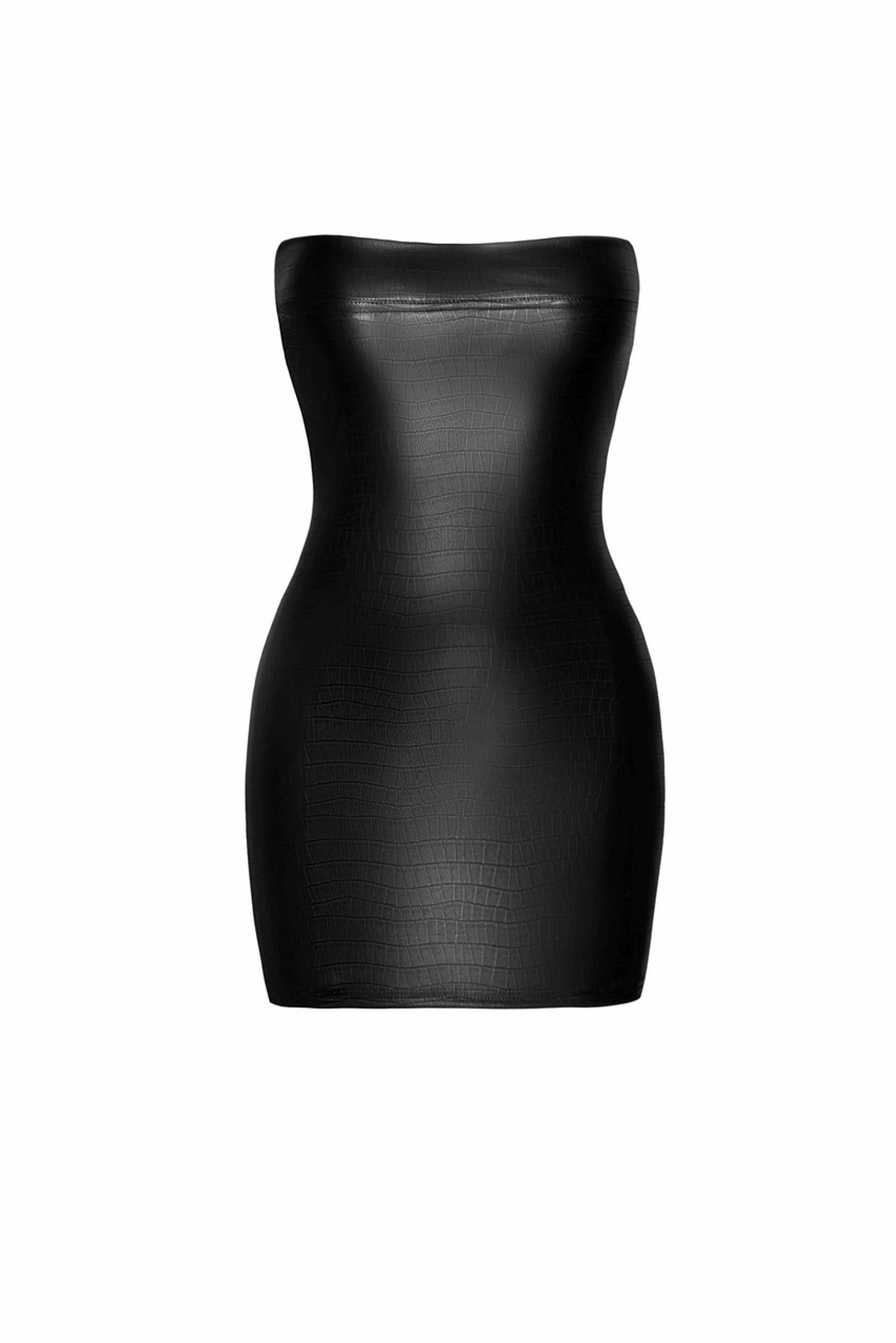 Noir handmade Crocodile printed wetlook mini dress - image 4
