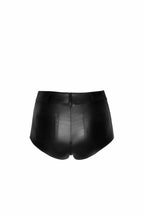 Noir handmade Crocodile printed wetlook shorts - image 6