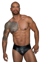 Noir handmade Shorts with continuous zipper