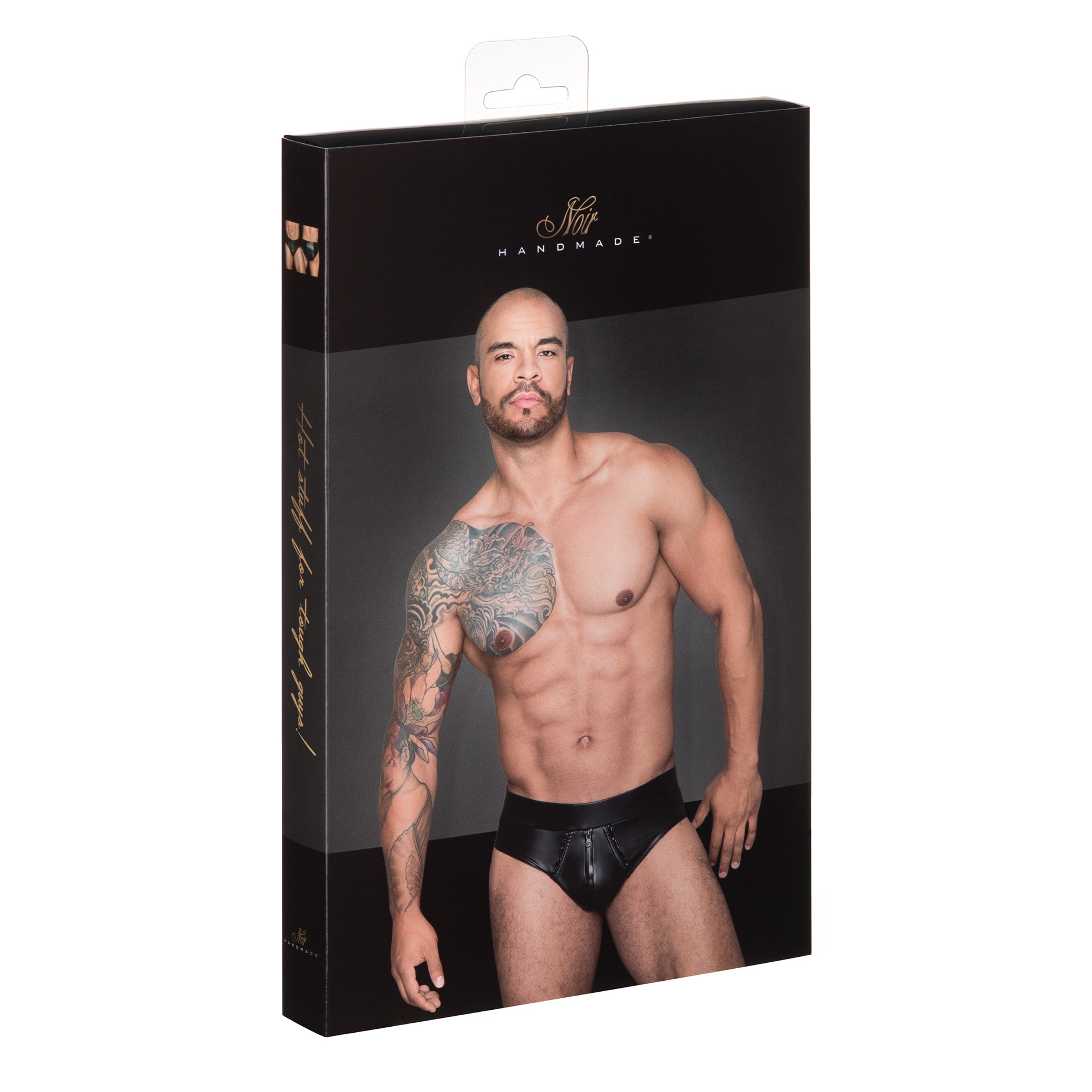 Noir handmade Shorts with continuous zipper