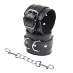 NAUGHTY TOYS Black leather 3-D wrist restrains cuffs O/S - image 2